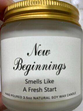 New Beginnings scented candle